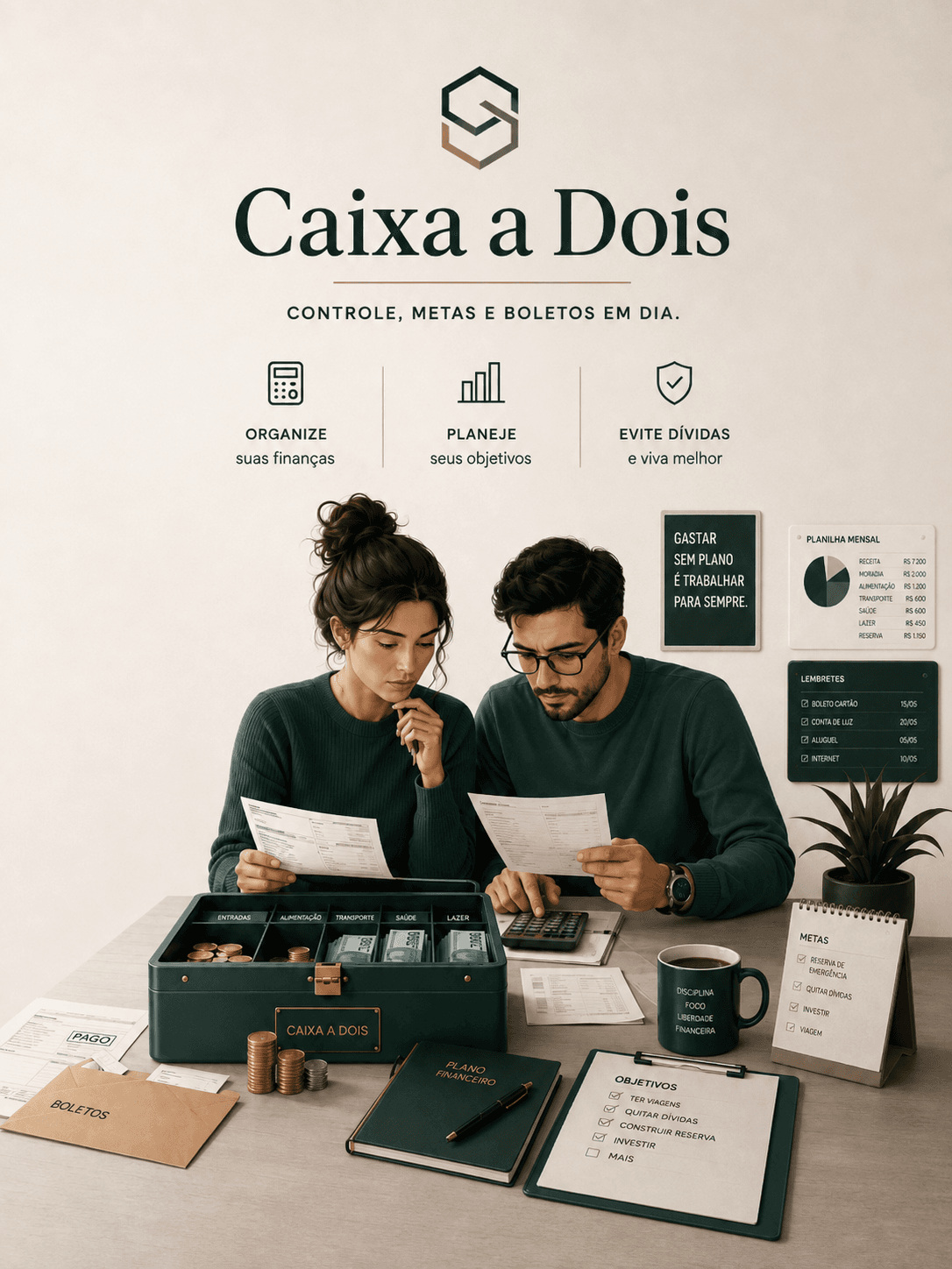Tela da Aplicação Web Caixa a Dois